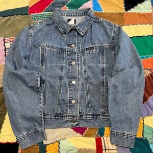 Riveted Lee Medium Washed Denim Trucker Jacket Medium / Large